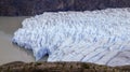 Grey Glacier Ice as seen from Paso John Gardner on the Torres del Paine hike in Patagonia / Chile. Royalty Free Stock Photo