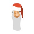 Grey goose goose in Santa Claus helper hat isolated design element. Funny and cute goose vector illustration. Farm