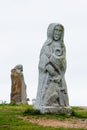 Grey granit statue of Saint Brieuc Royalty Free Stock Photo