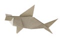 Grey hammerhead shark of origami.