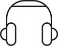 Grey Headphones icon isolated seamless pattern on black background. Earphones. Concept for listening to music, service