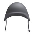 Grey helmet mockup, realistic style