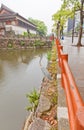 Grey heron near Kokura Castle in Kitakyushu, Japan