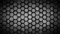 Grey hexagonal background abstract 3D render Royalty Free Stock Photo