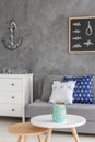 Grey home interior Royalty Free Stock Photo