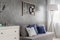 Grey home interior Royalty Free Stock Photo
