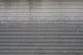 Grey horizontal corrugated metal texture surface gray galvanize steel background Royalty Free Stock Photo