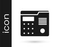 Grey House intercom system icon isolated on white background. Vector