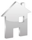 Grey house symbol Royalty Free Stock Photo