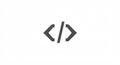 A grey icon representing HTML XML code encapsulated within angle brackets and a Royalty Free Stock Photo