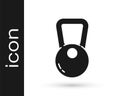 Grey Kettlebell icon isolated on white background. Sport equipment. Vector Illustration Royalty Free Stock Photo