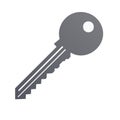Grey key icon isolated on a white background, security concept Royalty Free Stock Photo