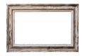 Grey landscape distressed picture frame with an empty blank canvas Royalty Free Stock Photo