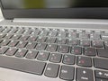 Grey laptop keyboard closeup