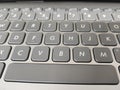 Grey laptop keyboard closeup