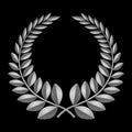 Grey laurel icon background