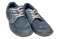 Grey leather men shoes Royalty Free Stock Photo