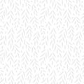 Grey leaves subtle white seamless pattern, vector