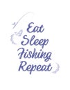 Grey Lettering Fishing Lifestyle and Hobbies T-shirt