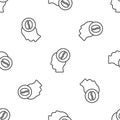 Grey line Barista icon isolated seamless pattern on white background. Vector