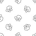 Grey line Cloud download and upload icon isolated seamless pattern on white background. Vector Illustration Royalty Free Stock Photo