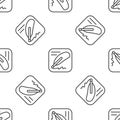 Grey line Declaration of independence icon isolated seamless pattern on white background. Vector