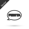Grey line Fiesta icon isolated on white background. Vector