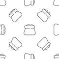 Grey line Full sack icon isolated seamless pattern on white background. Vector Royalty Free Stock Photo