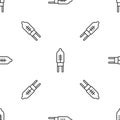 Grey line Light emitting diode icon isolated seamless pattern on white background. Semiconductor diode electrical Royalty Free Stock Photo