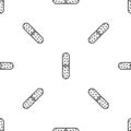 Grey line Nail file icon isolated seamless pattern on white background. Manicure tool. Vector