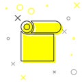 Grey line Roll of paper icon isolated on white background. Vector