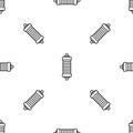 Grey line Shock absorber icon isolated seamless pattern on white background. Vector Royalty Free Stock Photo
