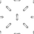 Grey line Shock absorber icon isolated seamless pattern on white background. Vector Royalty Free Stock Photo