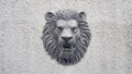 Grey Lion head statue Royalty Free Stock Photo