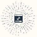 Grey Loading a data window with a progress bar icon isolated on beige background. Abstract circle random dots. Vector Royalty Free Stock Photo