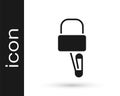 Grey Lockpicks or lock picks for lock picking icon isolated on white background. Vector Illustration.