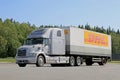 Grey Mack Vision Semi Truck Parked Royalty Free Stock Photo