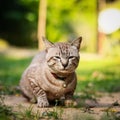 Grey male cat Royalty Free Stock Photo