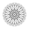 Grey Mandala Vector On White Background Illustrations Royalty Free Stock Photo