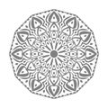 Grey Mandala Vector On White Background Illustrations Royalty Free Stock Photo