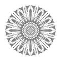 Grey Mandala Vector On White Background Illustrations Royalty Free Stock Photo