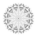 Grey Mandala Vector On White Background Illustrations Royalty Free Stock Photo