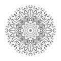 Grey Mandala Vector On White Background Illustrations Royalty Free Stock Photo