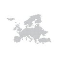 Grey Map Europe In The Dot. Vector illustration Royalty Free Stock Photo