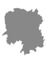 Grey Map of Hunan Province