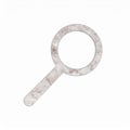 Grey Marble Magnifying Glass Icon on White Background Royalty Free Stock Photo