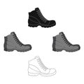 Grey men shoes oxfords. Casual shoes for autumn and spring .Different shoes single icon in cartoon,black style vector