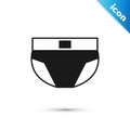 Grey Men underpants icon isolated on white background. Man underwear. Vector Royalty Free Stock Photo