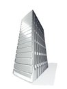 Grey metal 3D server tower