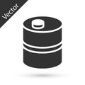 Grey Metal beer keg icon isolated on white background. Vector Royalty Free Stock Photo